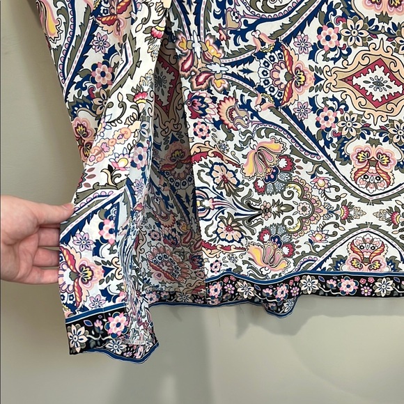 Chicos Long Paisley Cardigan Women’s 0 (us 4/6) - Picture 5 of 12